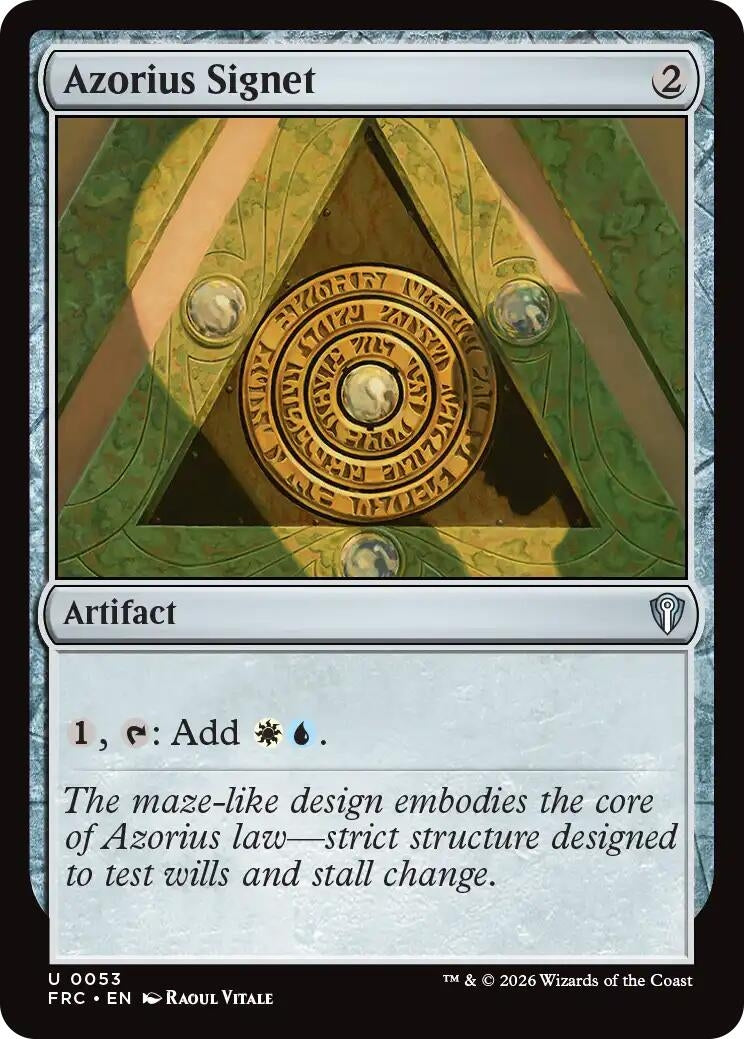 Image for Azorius Signet (53) (Commander: Reality Fracture) (FRC) - Magic: The Gathering
