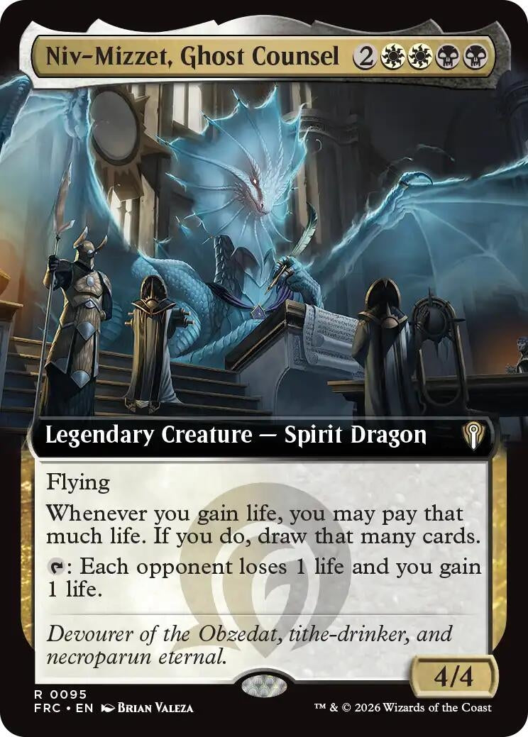 Image for Niv-Mizzet, Ghost Counsel (Extended Art) (95) (Commander: Reality Fracture) (FRC) - Magic: The Gathering