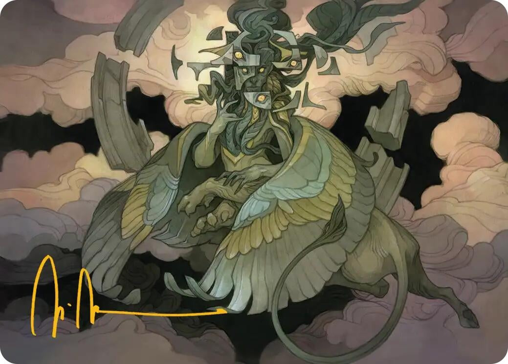 Image for Sphinx of False Conclusions Art Card (Gold-Stamped Signature) (7) (Art Series: Reality Fracture) (ASFRA) - Magic: The Gathering