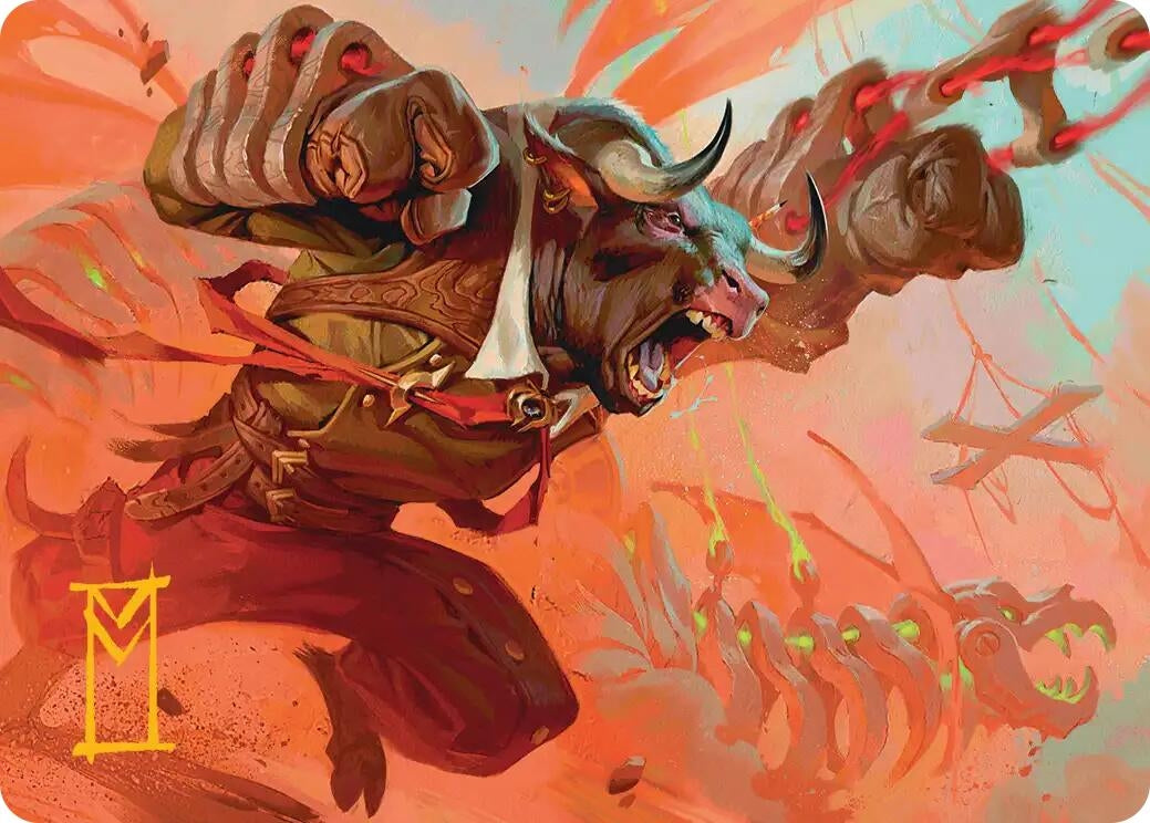 Image for Tether Technician Art Card (Gold-Stamped Signature) (19) (Art Series: Reality Fracture) (ASFRA) - Magic: The Gathering