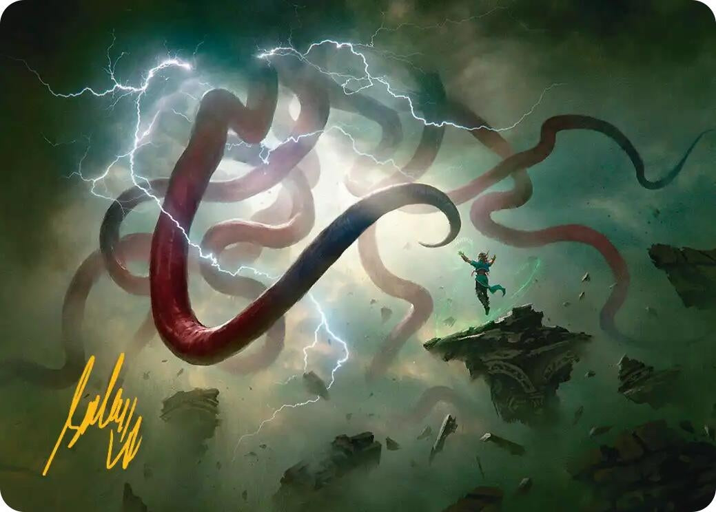 Image for Omnipresence Art Card (Gold-Stamped Signature) (21) (Art Series: Reality Fracture) (ASFRA) - Magic: The Gathering