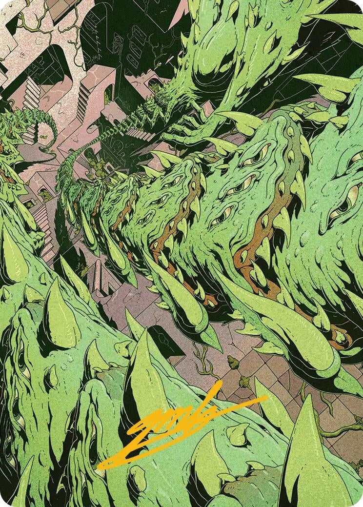 Image for Tarmogoyf Art Card (Gold-Stamped Signature) (52) (Art Series: Reality Fracture) (ASFRA) - Magic: The Gathering