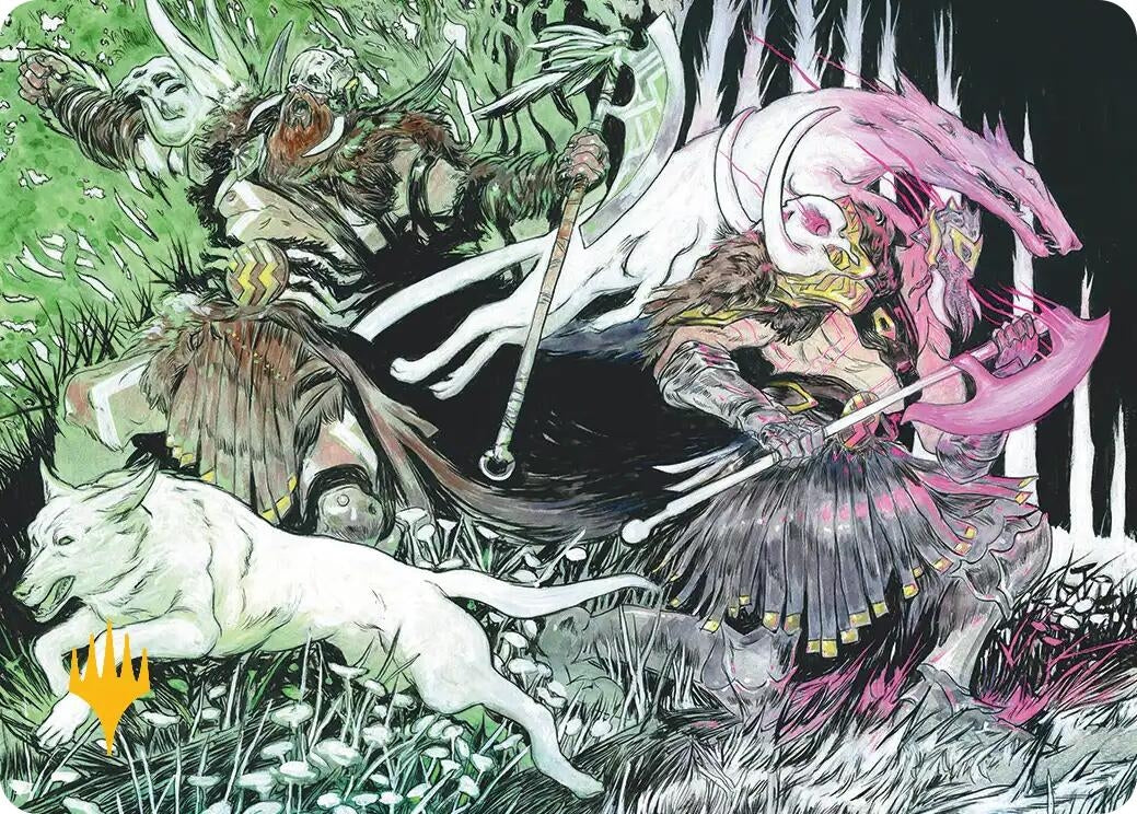 Image for Ferocity of the Hunt Art Card (Gold-Stamped) (26) (Art Series: Reality Fracture) (ASFRA) - Magic: The Gathering