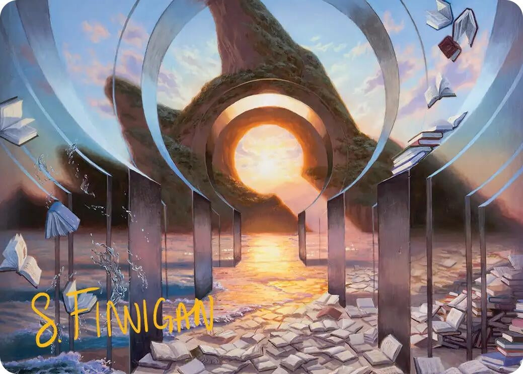 Image for Deserted Beach Art Card (Gold-Stamped Signature) (30) (Art Series: Reality Fracture) (ASFRA) - Magic: The Gathering