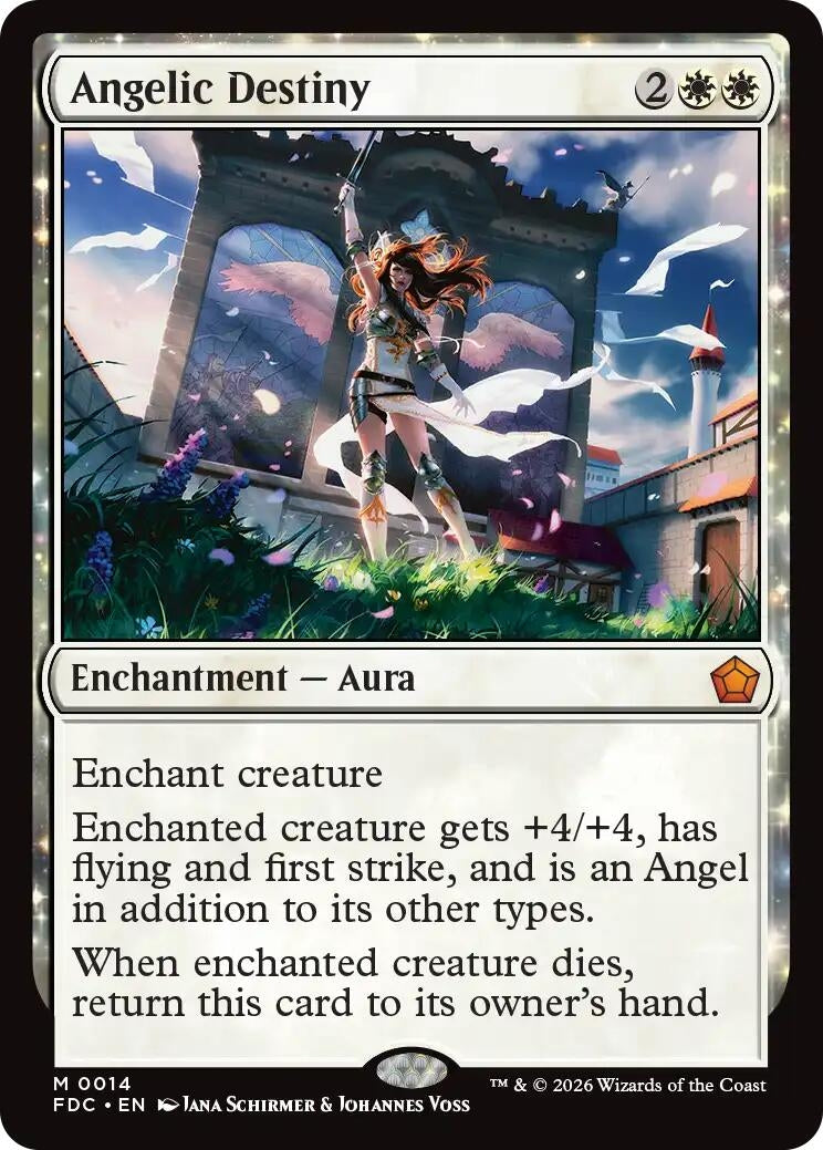 Image for Angelic Destiny (14) (Commander: Foundations) (FDC) - Magic: The Gathering