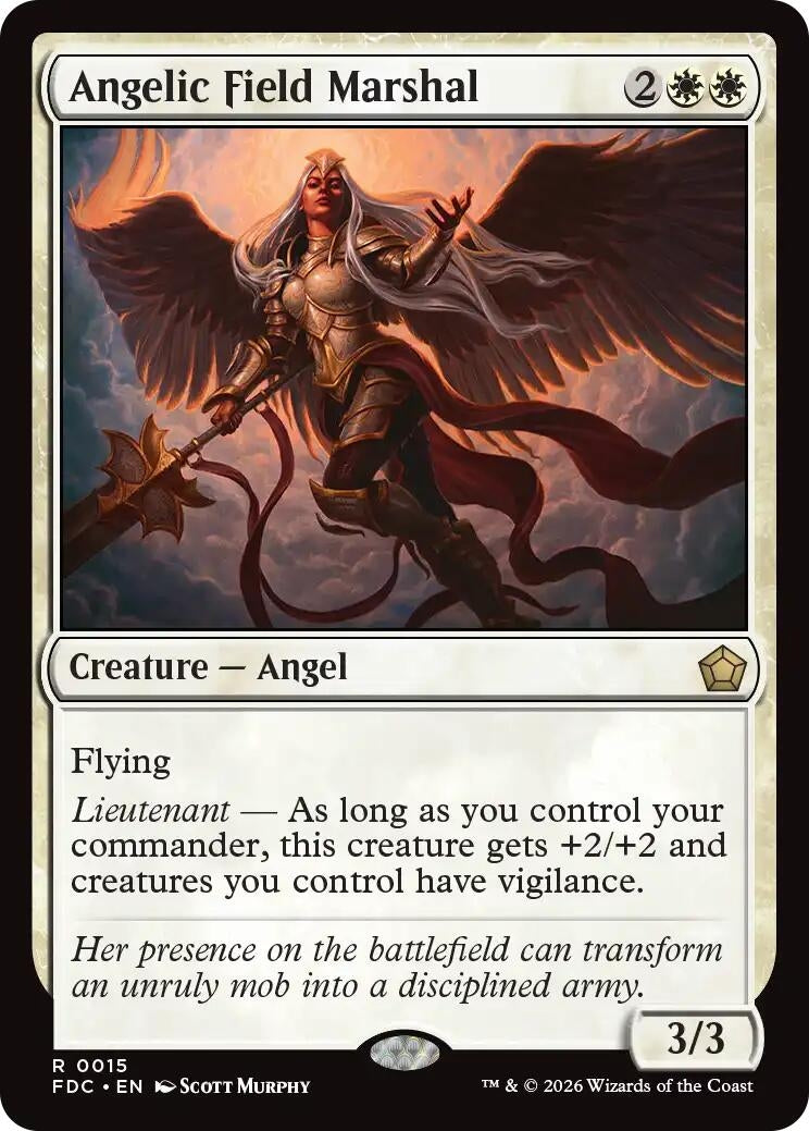 Image for Angelic Field Marshal (15) (Commander: Foundations) (FDC) - Magic: The Gathering