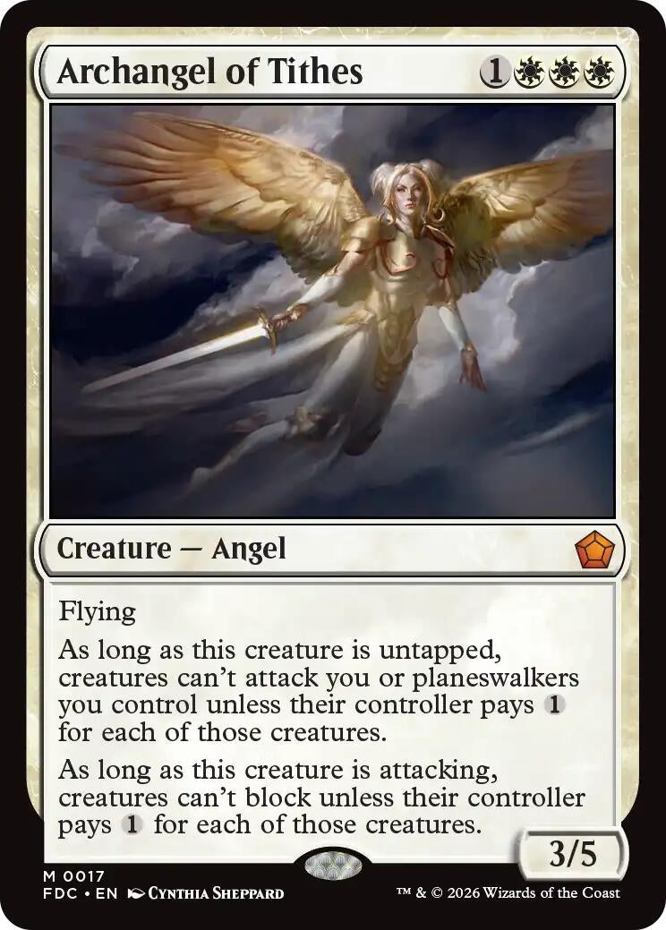 Image for Archangel of Tithes (17) (Commander: Foundations) (FDC) - Magic: The Gathering