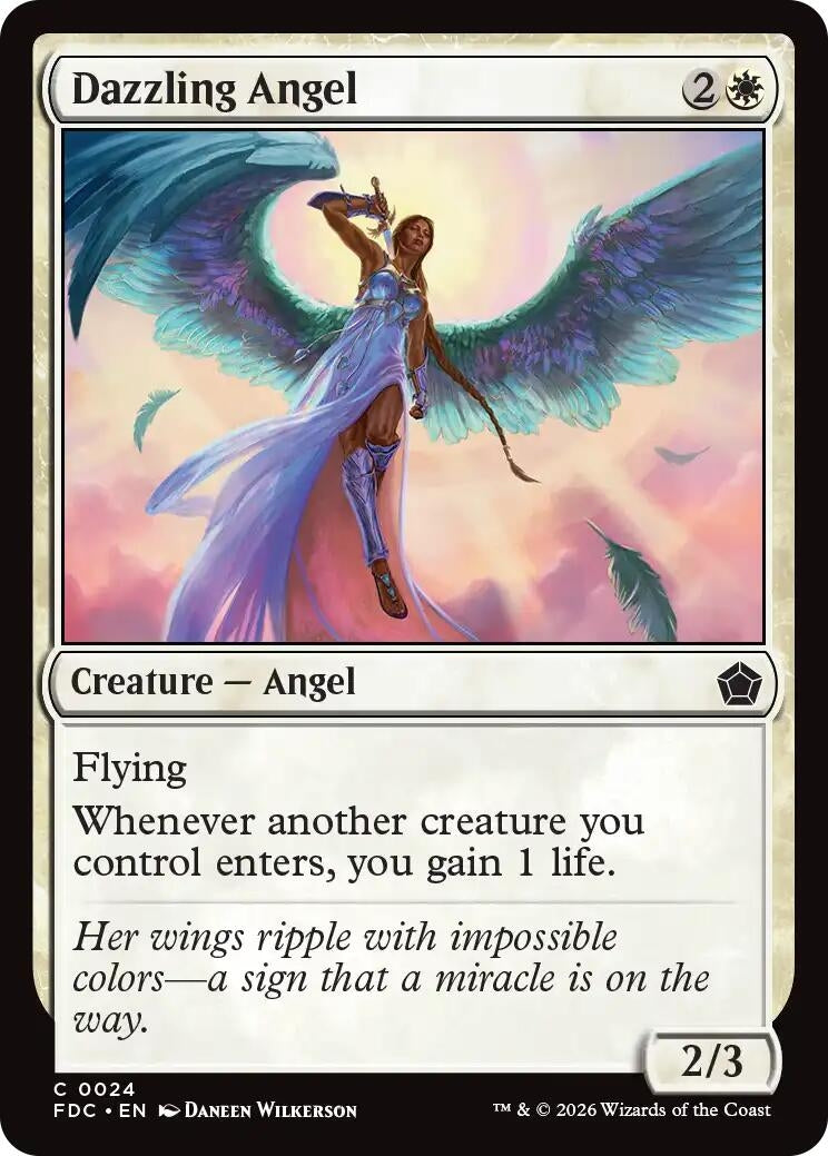Image for Dazzling Angel (24) (Commander: Foundations) (FDC) - Magic: The Gathering