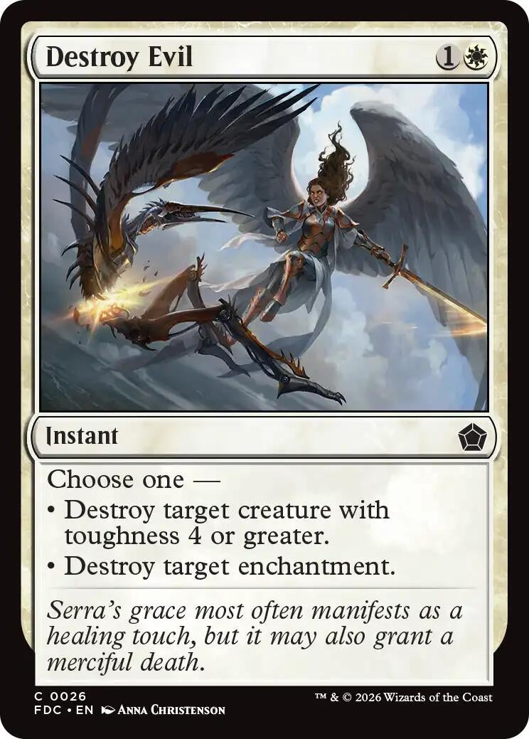 Image for Destroy Evil (26) (Commander: Foundations) (FDC) - Magic: The Gathering