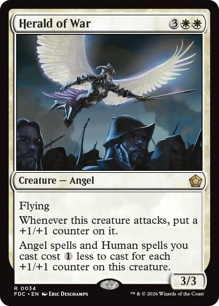 Image for Herald of War (34) (Commander: Foundations) (FDC) - Magic: The Gathering