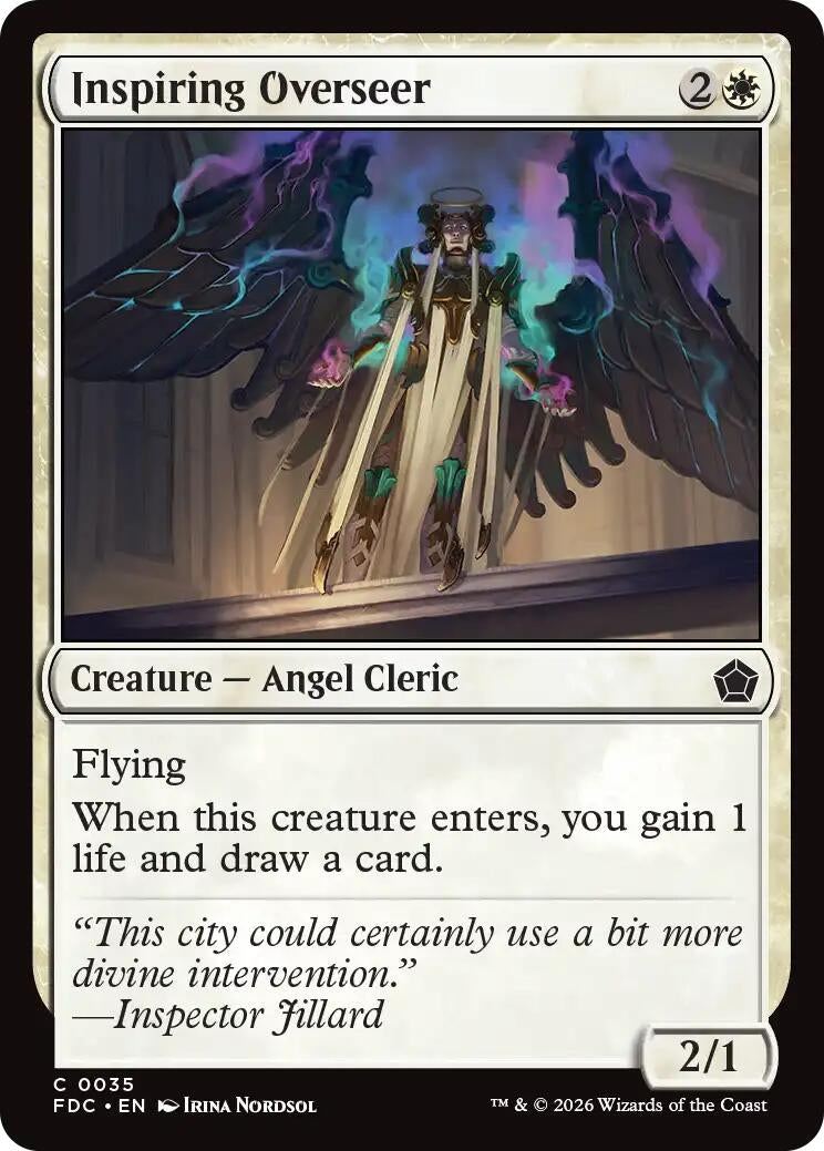 Image for Inspiring Overseer (35) (Commander: Foundations) (FDC) - Magic: The Gathering