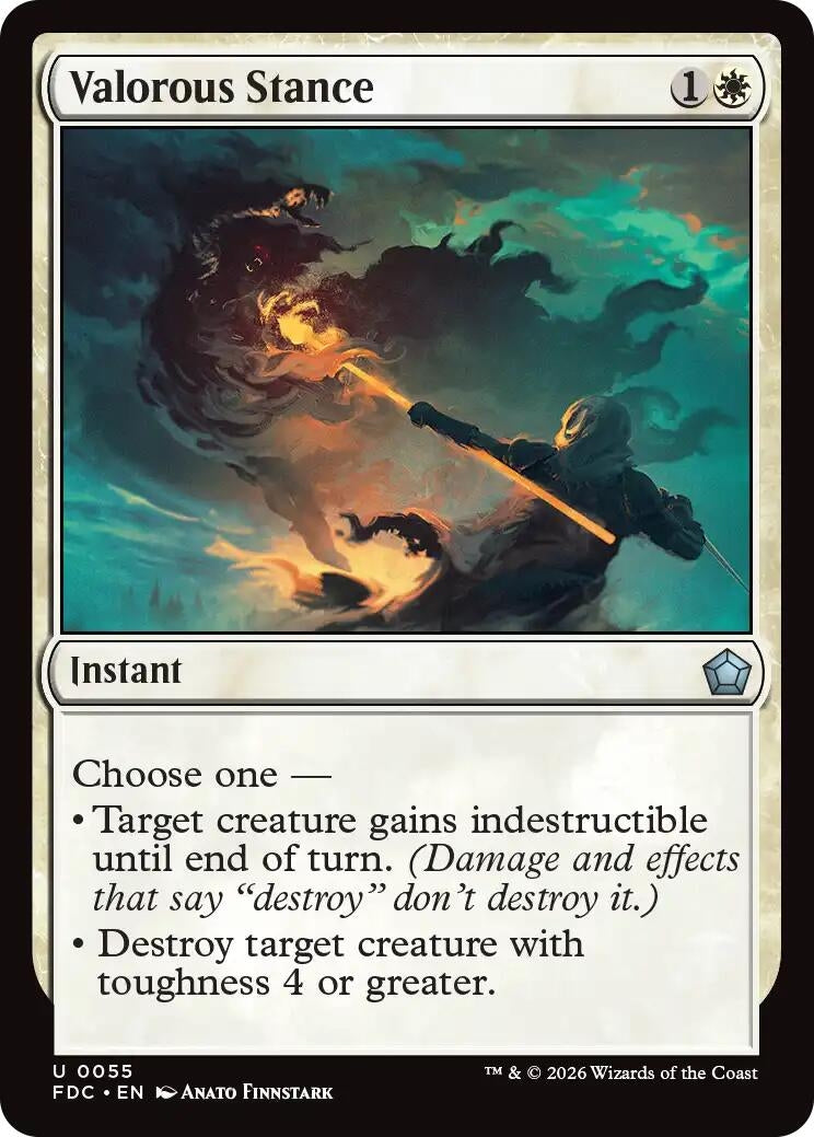 Image for Valorous Stance (55) (Commander: Foundations) (FDC) - Magic: The Gathering
