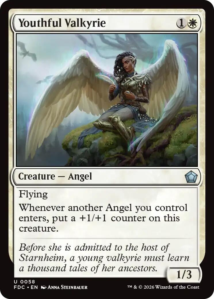 Image for Youthful Valkyrie (58) (Commander: Foundations) (FDC) - Magic: The Gathering
