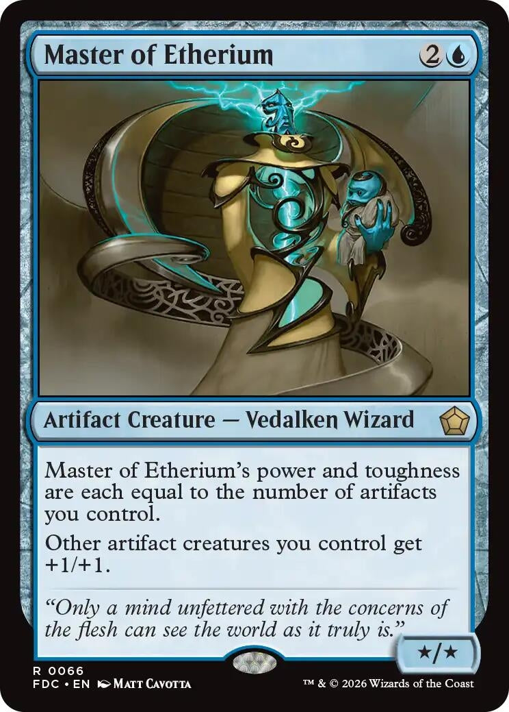 Image for Master of Etherium (66) (Commander: Foundations) (FDC) - Magic: The Gathering