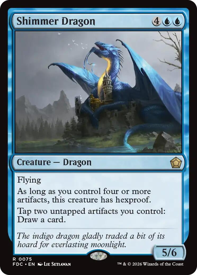 Image for Shimmer Dragon (75) (Commander: Foundations) (FDC) - Magic: The Gathering