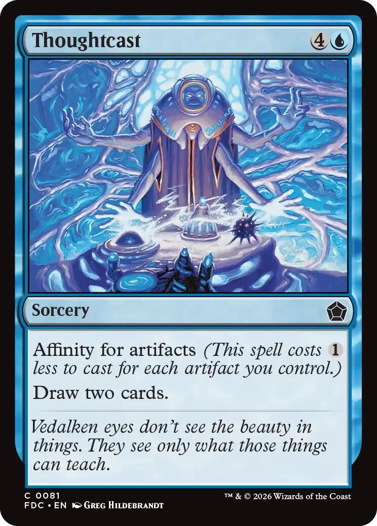 Image for Thoughtcast (81) (Commander: Foundations) (FDC) - Magic: The Gathering