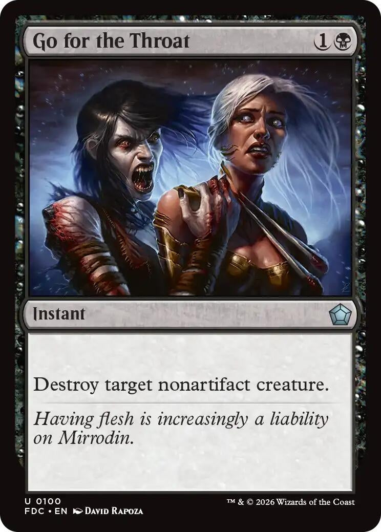 Image for Go for the Throat (100) (Commander: Foundations) (FDC) - Magic: The Gathering
