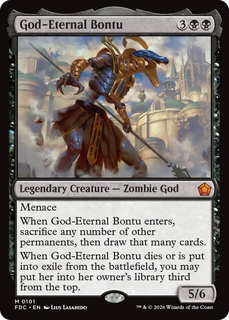 Image for God-Eternal Bontu (101) (Commander: Foundations) (FDC) - Magic: The Gathering