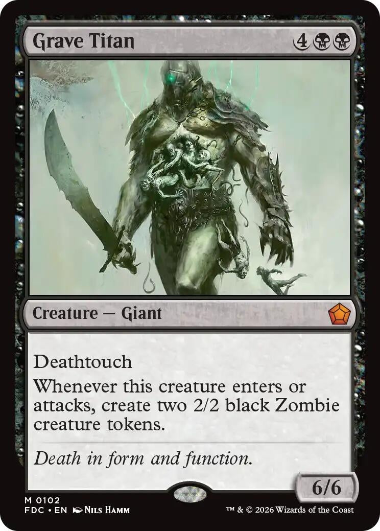 Image for Grave Titan (102) (Commander: Foundations) (FDC) - Magic: The Gathering