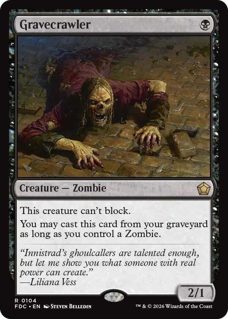 Image for Gravecrawler (104) (Commander: Foundations) (FDC) - Magic: The Gathering