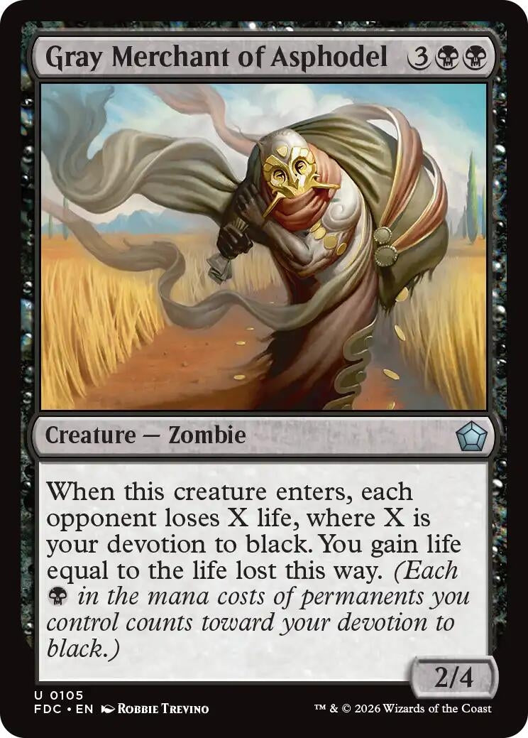 Image for Gray Merchant of Asphodel (105) (Commander: Foundations) (FDC) - Magic: The Gathering