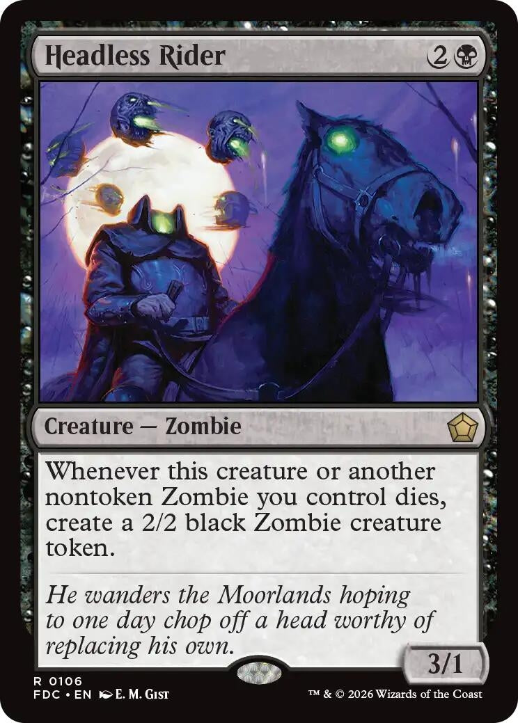 Image for Headless Rider (106) (Commander: Foundations) (FDC) - Magic: The Gathering