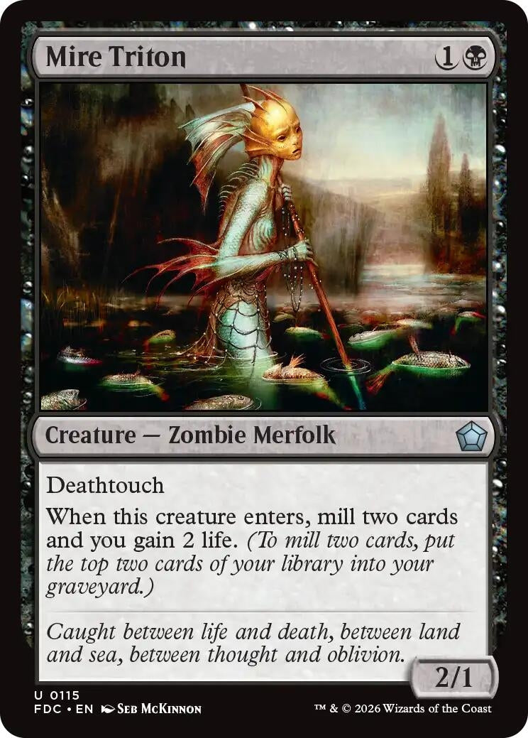 Image for Mire Triton (115) (Commander: Foundations) (FDC) - Magic: The Gathering
