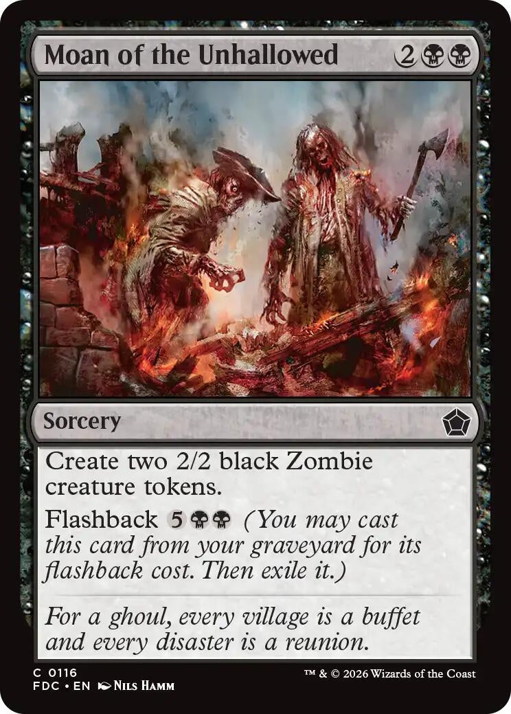 Image for Moan of the Unhallowed (116) (Commander: Foundations) (FDC) - Magic: The Gathering