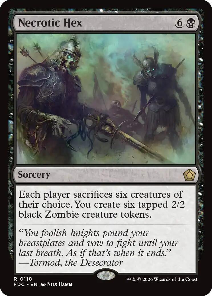Image for Necrotic Hex (118) (Commander: Foundations) (FDC) - Magic: The Gathering