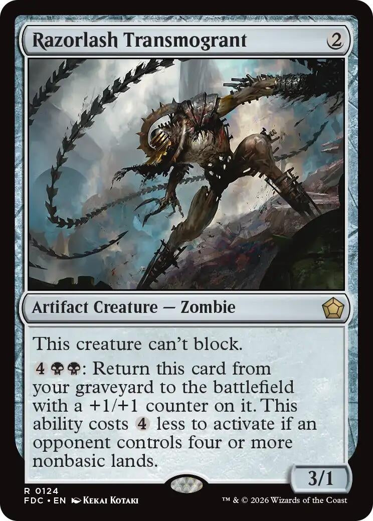 Image for Razorlash Transmogrant (124) (Commander: Foundations) (FDC) - Magic: The Gathering