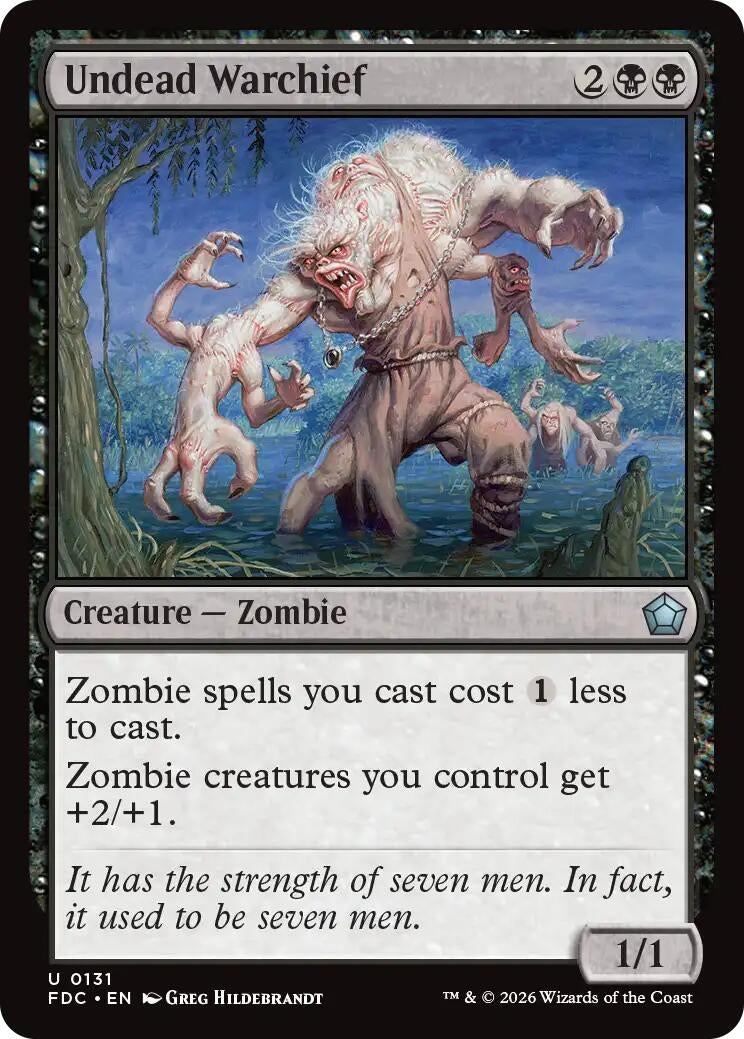 Image for Undead Warchief (131) (Commander: Foundations) (FDC) - Magic: The Gathering