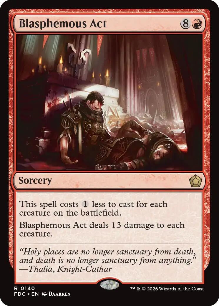 Image for Blasphemous Act (140) (Commander: Foundations) (FDC) - Magic: The Gathering