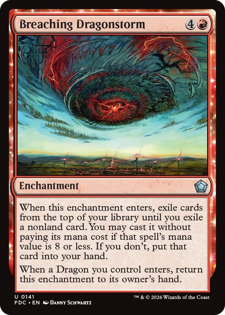Image for Breaching Dragonstorm (141) (Commander: Foundations) (FDC) - Magic: The Gathering