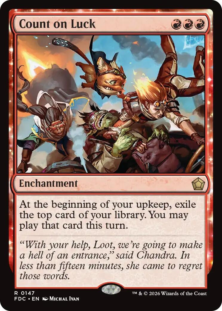 Image for Count on Luck (147) (Commander: Foundations) (FDC) - Magic: The Gathering