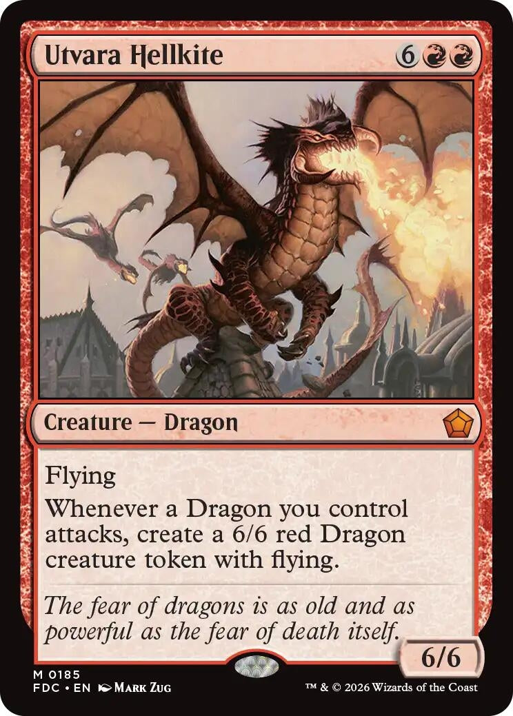 Image for Utvara Hellkite (185) (Commander: Foundations) (FDC) - Magic: The Gathering