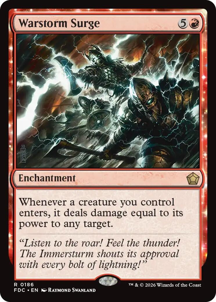 Image for Warstorm Surge (186) (Commander: Foundations) (FDC) - Magic: The Gathering