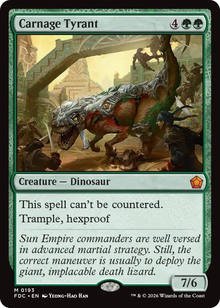 Image for Carnage Tyrant (193) (Commander: Foundations) (FDC) - Magic: The Gathering