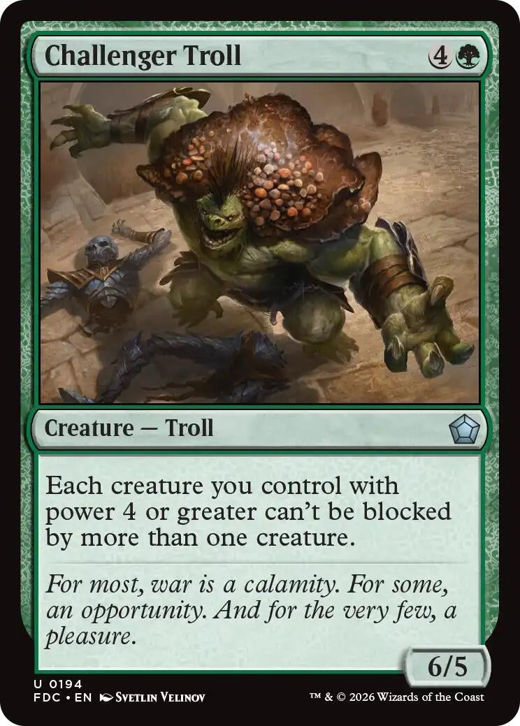 Image for Challenger Troll (194) (Commander: Foundations) (FDC) - Magic: The Gathering