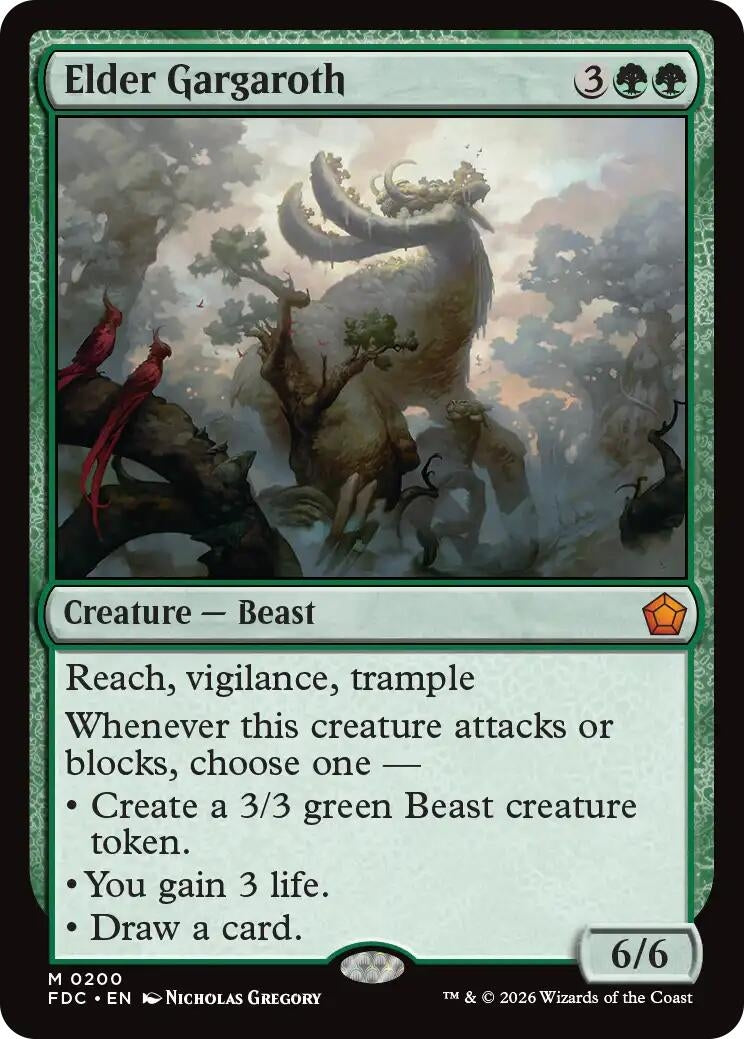 Image for Elder Gargaroth (200) (Commander: Foundations) (FDC) - Magic: The Gathering