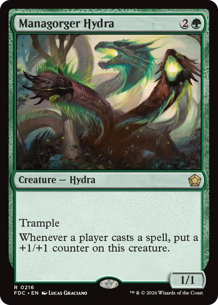 Image for Managorger Hydra (216) (Commander: Foundations) (FDC) - Magic: The Gathering