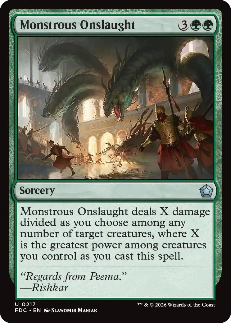 Image for Monstrous Onslaught (217) (Commander: Foundations) (FDC) - Magic: The Gathering