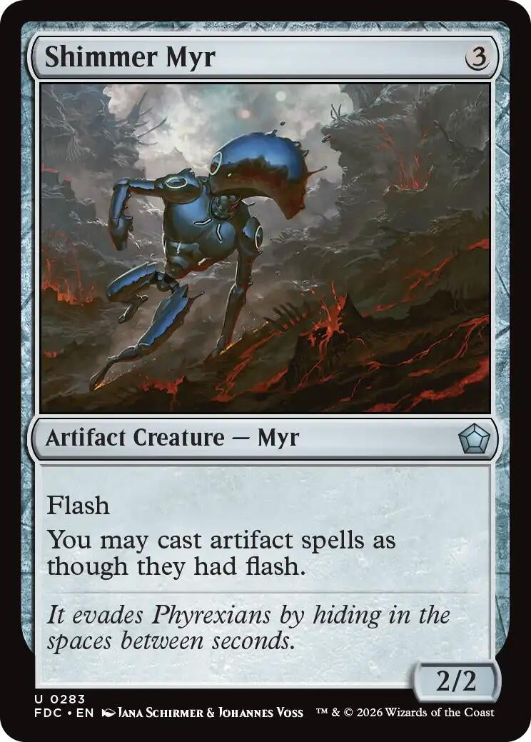 Image for Shimmer Myr (283) (Commander: Foundations) (FDC) - Magic: The Gathering