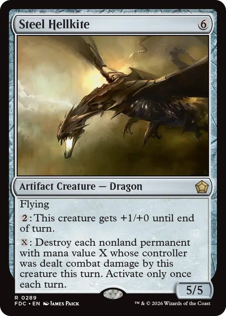 Image for Steel Hellkite (289) (Commander: Foundations) (FDC) - Magic: The Gathering