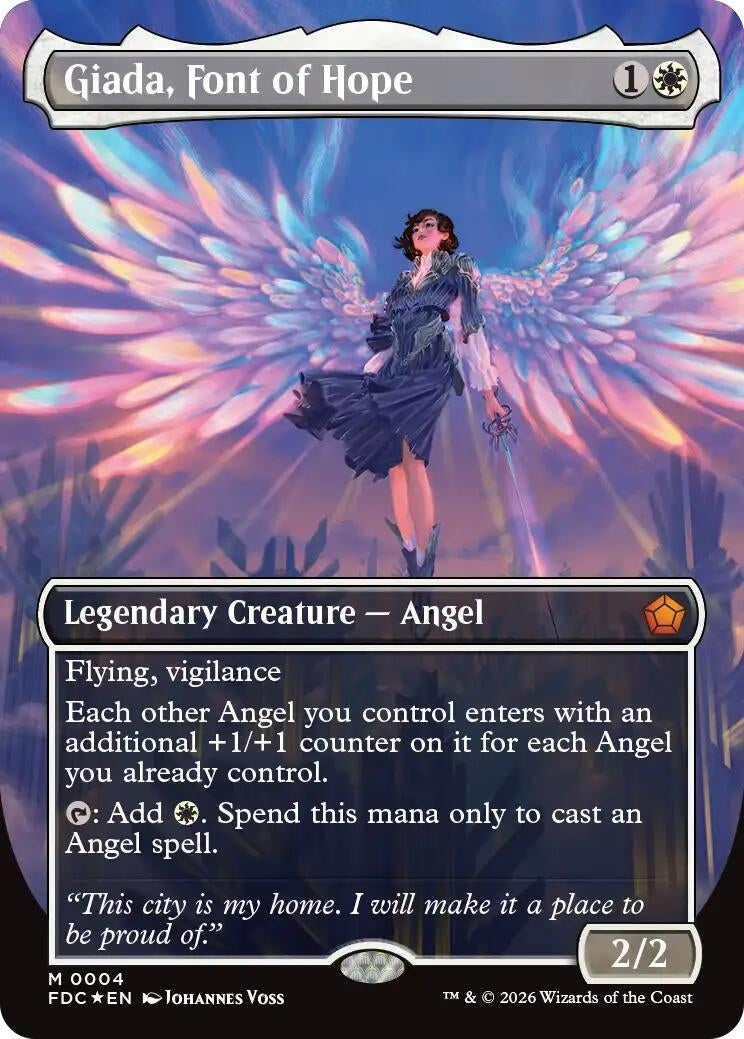 Image for Giada, Font of Hope (Borderless) (4) (Commander: Foundations) (FDC) - Magic: The Gathering