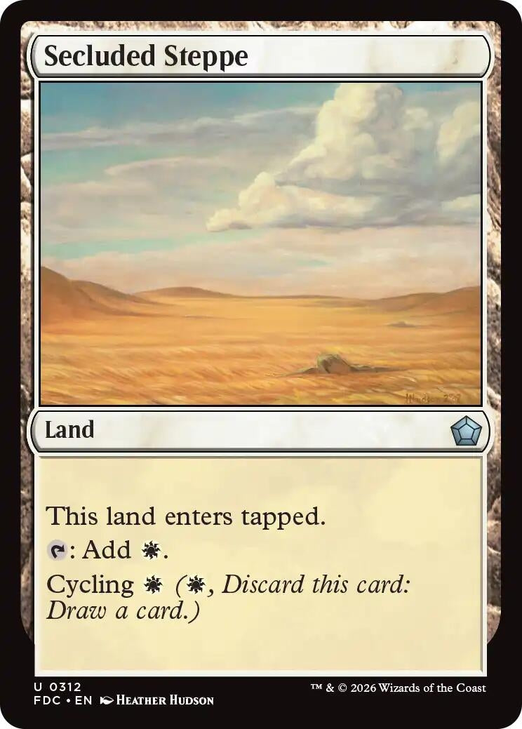 Image for Secluded Steppe (312) (Commander: Foundations) (FDC) - Magic: The Gathering