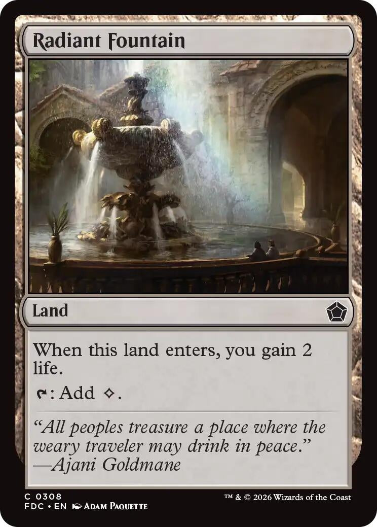 Image for Radiant Fountain (308) (Commander: Foundations) (FDC) - Magic: The Gathering