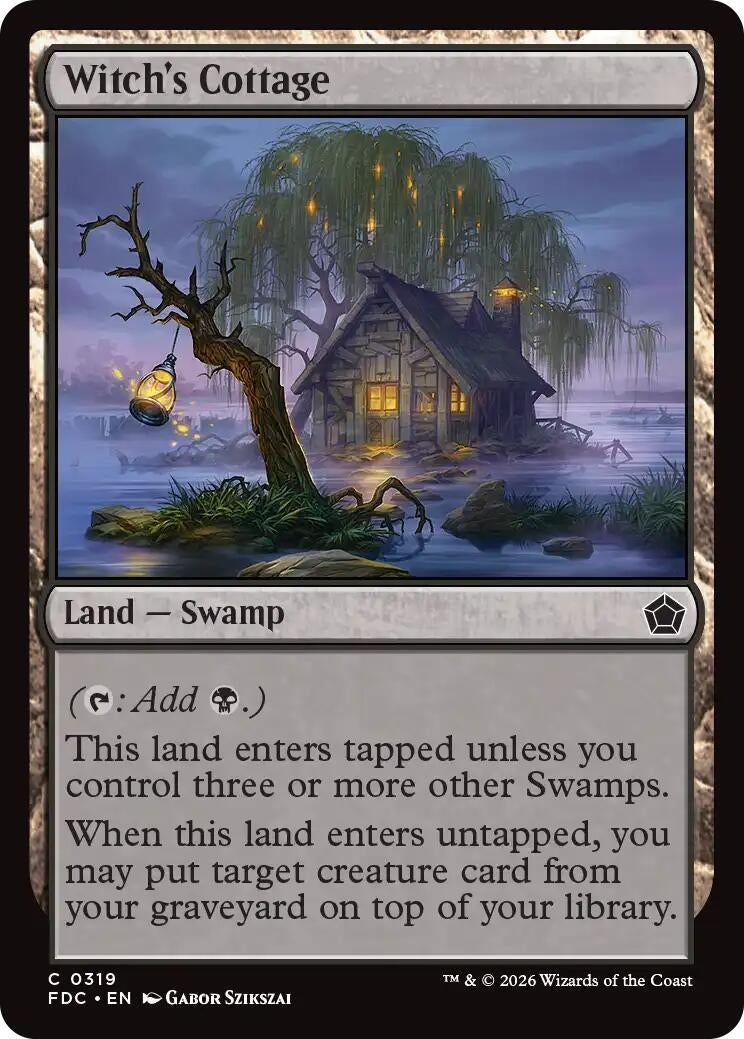 Image for Witch's Cottage (319) (Commander: Foundations) (FDC) - Magic: The Gathering
