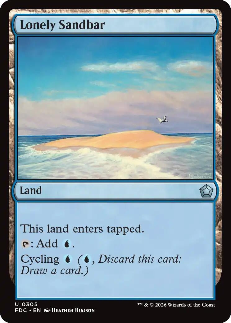 Image for Lonely Sandbar (305) (Commander: Foundations) (FDC) - Magic: The Gathering