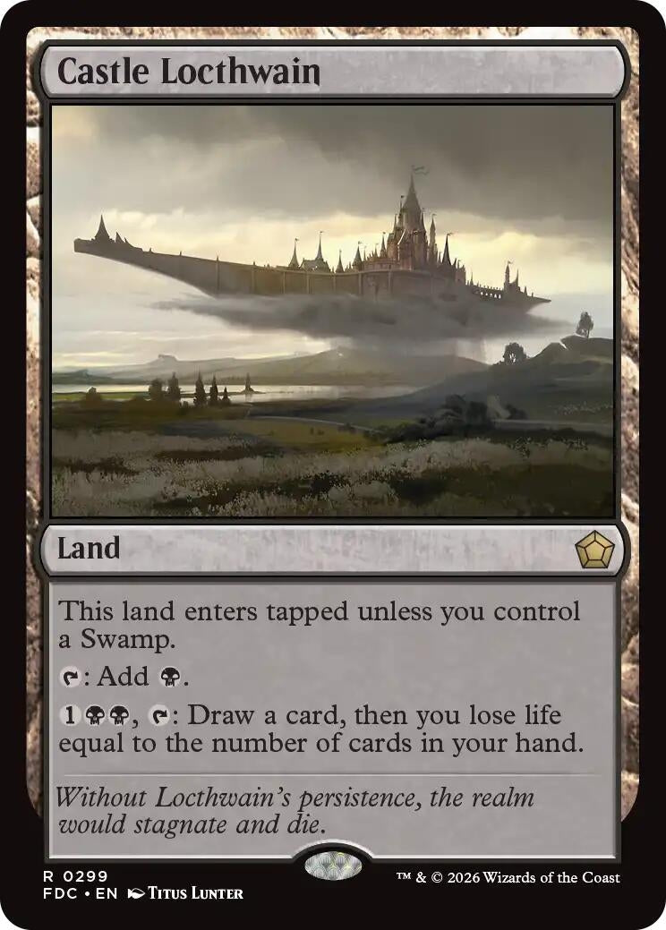 Image for Castle Locthwain (299) (Commander: Foundations) (FDC) - Magic: The Gathering