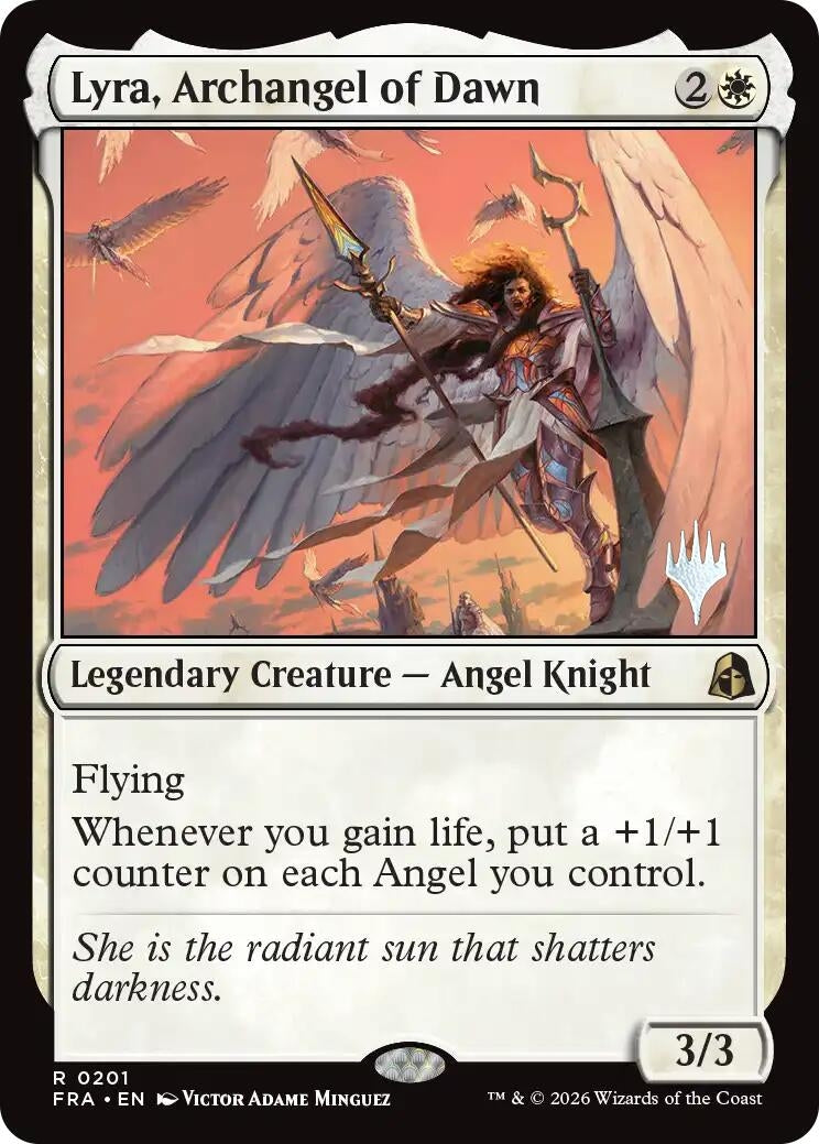 Image for Lyra, Archangel of Dawn (201) (Promo Pack: Reality Fracture) (PPFRA) - Magic: The Gathering